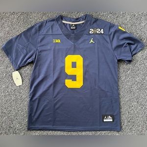 Michigan 2023-24 National Championship Jersey - JJ McCarthy #9